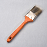 2-1 / 2 inch dubbele kleuren spiraal draad synthetische parasol houten lange handgreep penseel